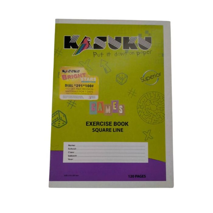 Kasuku superior A4 exercise book 120pgs square line pc
