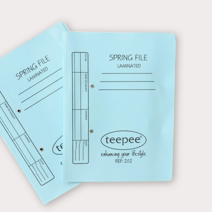 TeePee Laminated Manilla Spring File