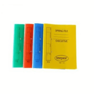 TeePee Plain Plastic File Folders - Red/Yellow/Green/Blue/Orange